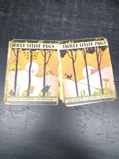 Vintage Childs Book-3 Little Pigs 1931 -as found