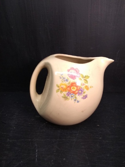 USA #7 Pitcher with Hand painted Flowers