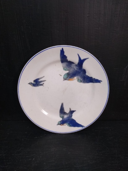 Hand painted Nippon Plate with Bird Motif