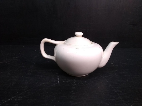Miniature White Ceramic Teapot