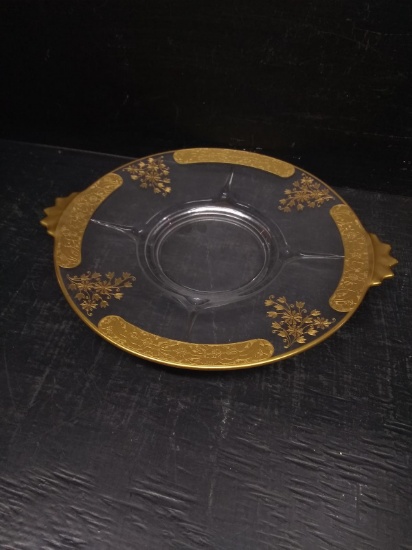 Gold Overlay Serving Plate