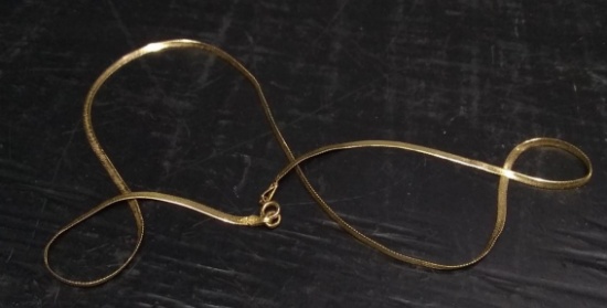 14kt Gold 16" Serpentine Necklace