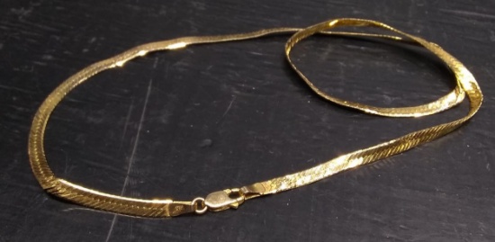 14kt Gold Italy Serpentine Necklace