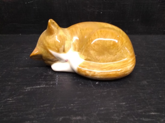 Novelty Ceramic Sleeping Cat by The Austin Co