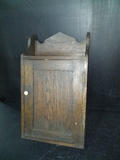 Antique Chestnut Fitted Wall Cabinet