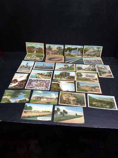 Collection 25 Vintage Linen Postcards