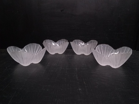 Collection 3 Shell Inspired Satin Bowls (Possible Lilique)