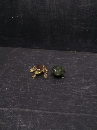 Pair Micro Miniature Frogs