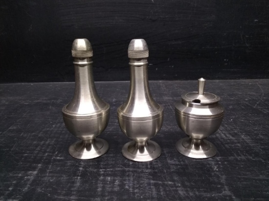 Collection Pewter S&P Shakers & Miniature Sugar