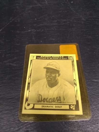 Uncertified Trading Card-#3 Sports Thrill Jackie Robinson Rookie of the Year