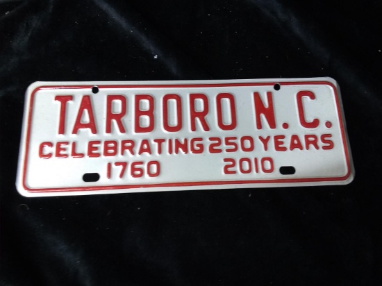 Metal Car Tag - Tarboro 1760- 2010