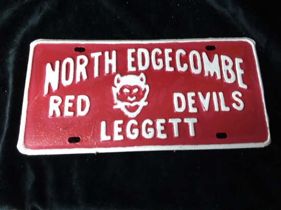 Metal Car Tag -North Edgecombe Red Devils