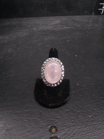 Jewelry-Ring-Polished Stone-Rose Quartz Size 7