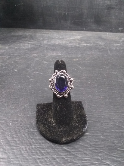 Jewelry-Ring Polished Stone Amethyst Size 7