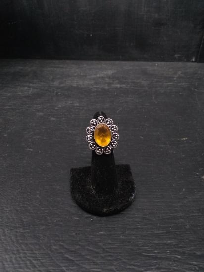 Jewelry-Ring Polished Stone Citrine Size 6
