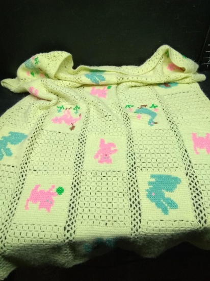 Vintage Crochet Baby Blanket