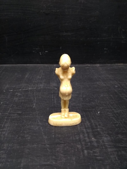 Antique Kilroy was Here Pregnant Girl Figure