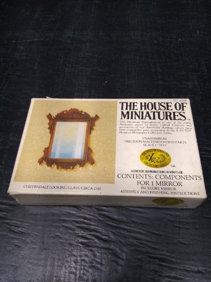 Vintage Doll House Furniture-The House of Miniatures-Chippendale Looking Glass