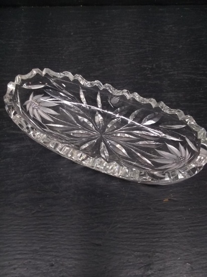 Lead Crystal with Etched Flower Detail
