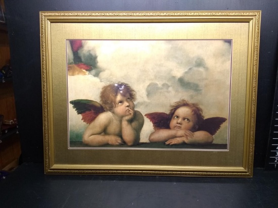 Framed & Double Matted Print - 2 Angels