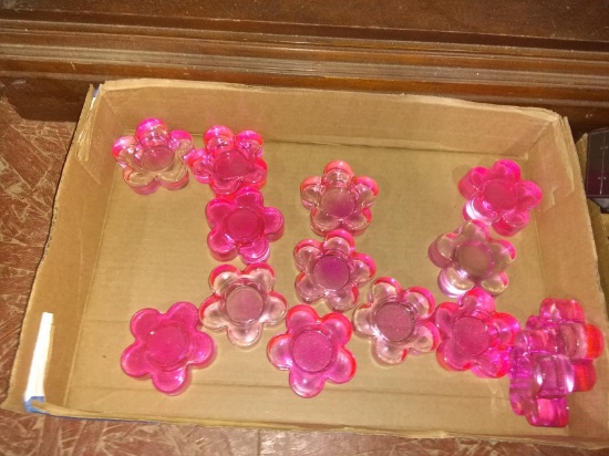 BL-Collection of Pink Flower Tealight Bases