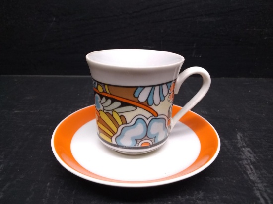 Vintage Cup and Saucer-MCM-Brazil