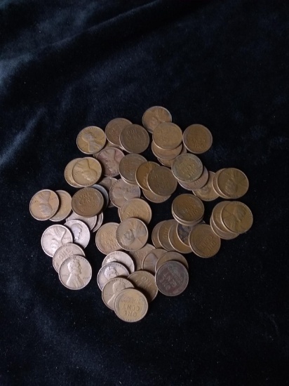 Coin-(59)  1937 P Pennies