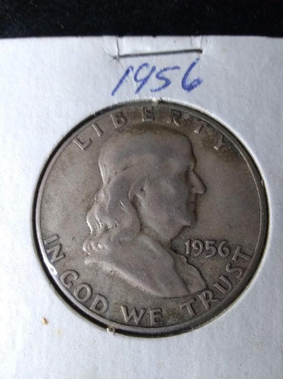 Coin-1956 Benjamin Franklin Half Dollar