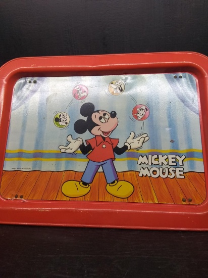 Vintage Metal Mickey Mouse Bed Tray
