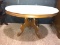 Antique Victorian Mahogany Oval Marble Top Coffee Table