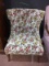 Vintage Floral Upholstered Needlepoint Side Chair