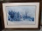 Framed and Matted Print-Twin Oaks Winter 3/25 signed R Hedgecock