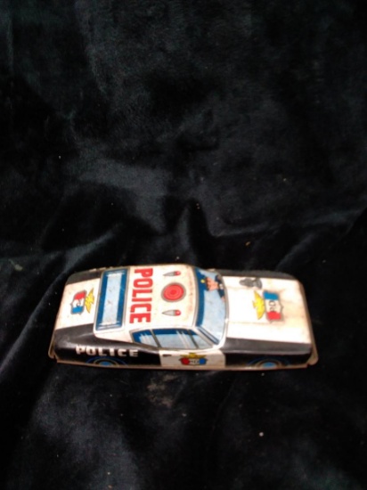 Antique Tin Toy-Police Car