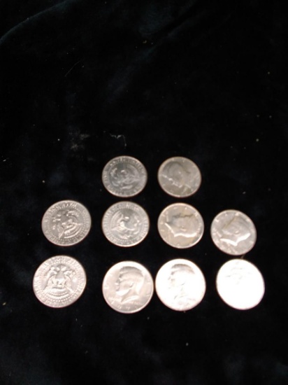 (10) Various Dates JFK Half Dollars