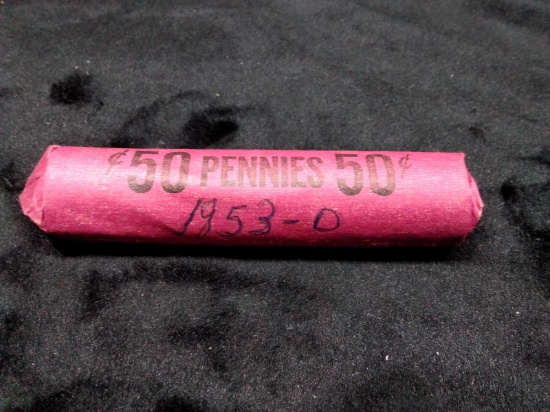 Roll Coin-1953 D Pennies