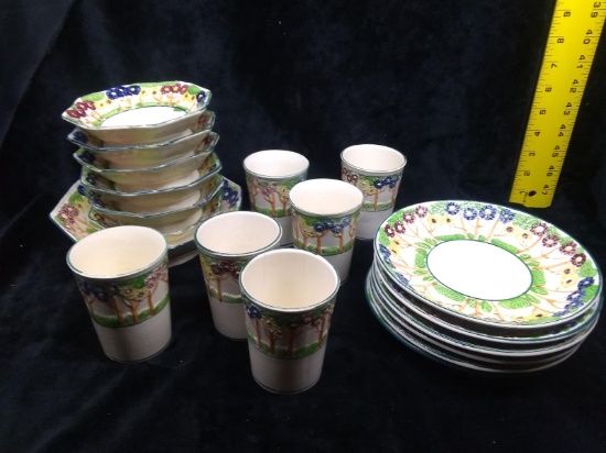 China-19 pcs Vintage Hand painted Japan