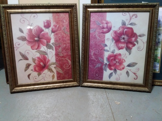 Pair Framed Prints - Poppies
