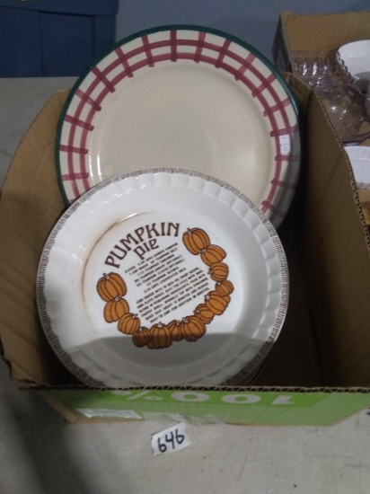 BL-Serving Tray, Pumpkin Pie Plate, Collector Plates