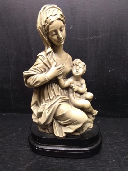 Vintage Chalkware Figure-Madonna with Child