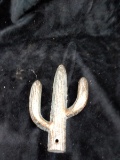 Decorative Cast Metal Coat Hook-Cactus