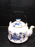Blue and White Decorated Japan Tea pot
