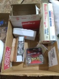 BL-Light Bulb Sensors, Wiremold Entrance end Fitting, Glass Door Knob, Books