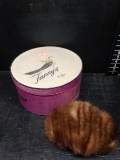 Vintage Hat with Box-Fur by Joseph Magnin