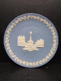 Blue and White Wedgwood Commemorative Plate-Christmas 1971