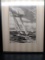 Framed and Matted Pencil-Chesapeake Log Cruise signed