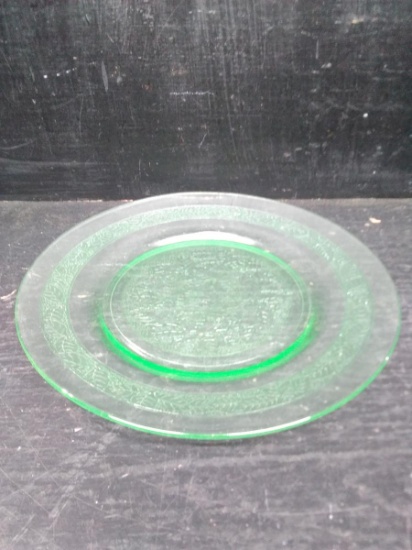 Green Vaseline Depression Plate