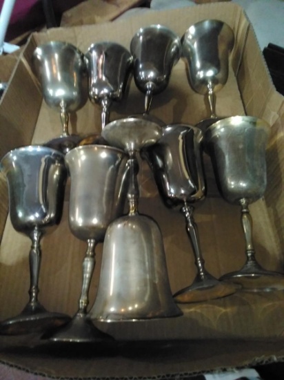 BL-Leonard Silver Plate Goblets