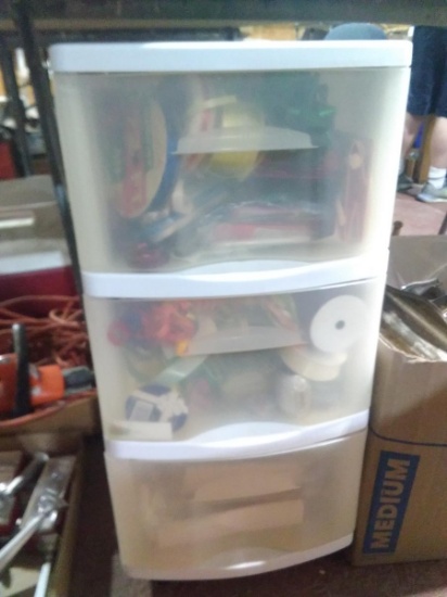 BL-3 Drawer Storage Cart with Ribbon, Tissue Paper