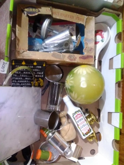 BL-Cookie Press, Candle, S&P Shakers, Marble Cutting Board