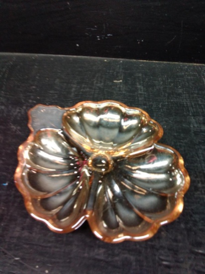 Iridescent Cloverleaf Dish